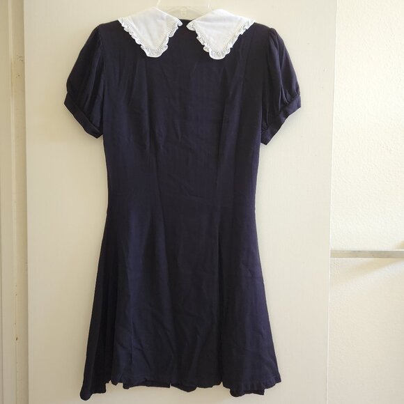 Disney x Lazy Oaf 101 Dalmatians Black Dress with Embroidered Collar Small - Picture 3 of 4